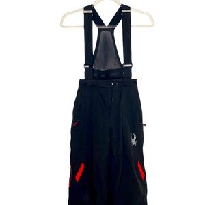 Spyder Kids Black and Red Bib Ski Pants size 10